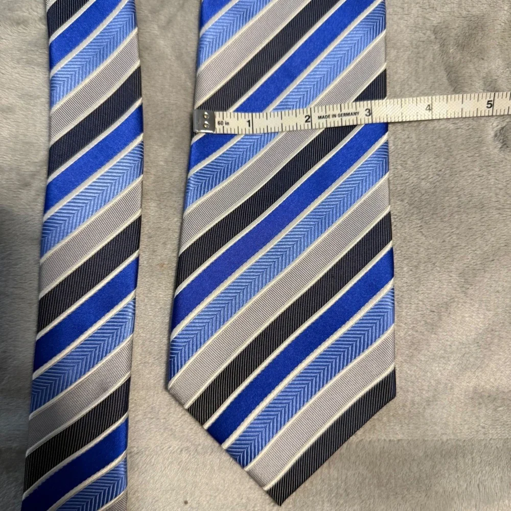 Croft & Barrow Mens Blue & Grey Formal Necktie 60